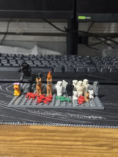 LEGO Animal Figure Lot – Owls, Dog, Bat, Chicken, Mice, Spider & More