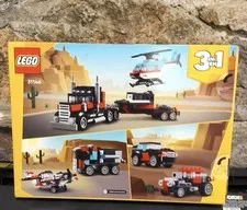 LEGO Creator 3-in-1 31146 Flatbed Truck w/ Helicopter Set, 270 pcs, 7+