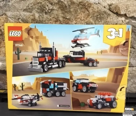 LEGO Creator 3-in-1 31146 Flatbed Truck w/ Helicopter Set, 270 pcs, 7+