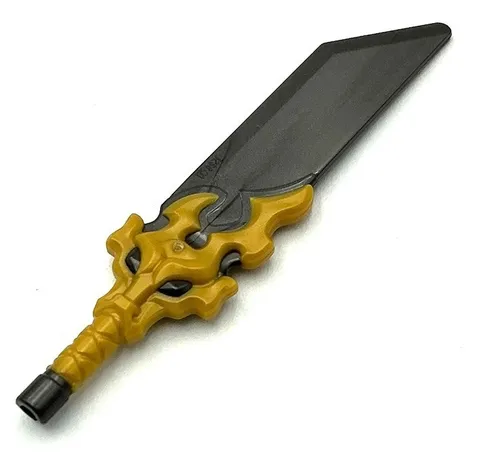 Lego New Pearl Dark Gray Minifigure Weapon Sword w/ Pommel Molded Pearl Part