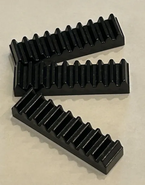 Lego 3743 1X4 Technic Gear Rack dark black x3