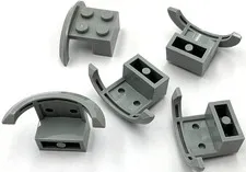 Lego 5 New Light Bluish Gray Vehicle Mudguards 4 x 2 1/2 x 1 with Arch Parts