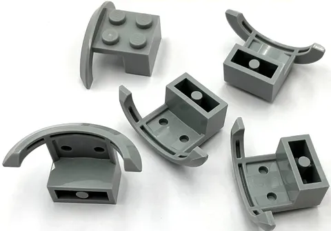 Lego 5 New Light Bluish Gray Vehicle Mudguards 4 x 2 1/2 x 1 with Arch Parts