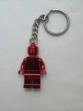 Lego VIP Members Chrome Red Minifigure Keychain - No Logo Tag - #5005205 - 2017