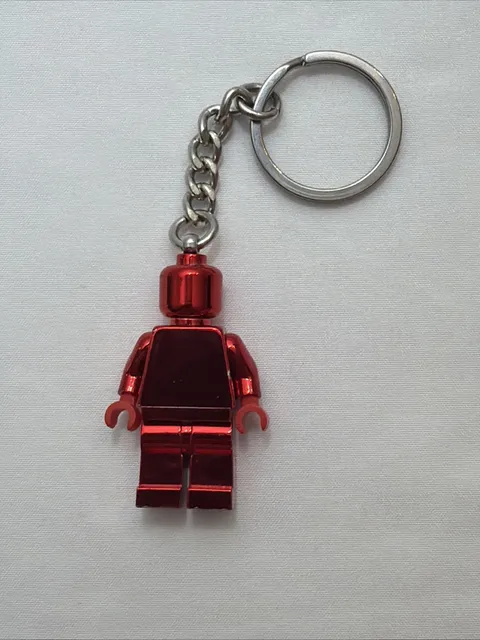 Lego VIP Members Chrome Red Minifigure Keychain - No Logo Tag - #5005205 - 2017