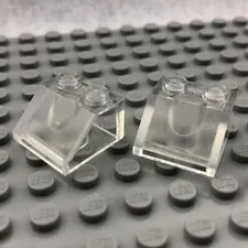 LEGO 3039 Trans Clear Slope 45 2 x 2 (x2)