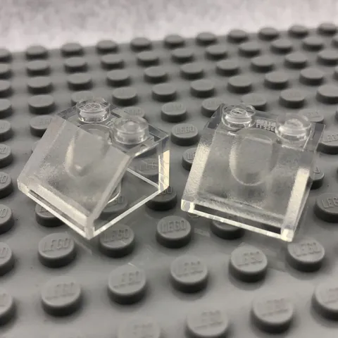 LEGO 3039 Trans Clear Slope 45 2 x 2 (x2)
