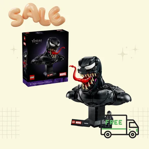 LEGO Marvel Venom Bust 76356 Building Set Adults Collectible Minifigure Decor