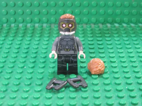 Lego Marvel Super Heroes Guardians of the Galaxy Star-Lord Minifig 76081 GOTG H5