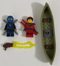 LEGO Jay Minifigure - 70626 NINJAGO Hands of Time Kai Fire w/Swords Canoe Chain