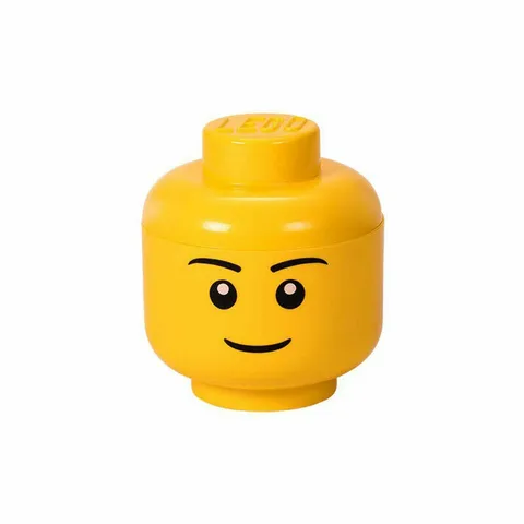 LEGO Small Iconic Boy Mini-figure Storage Head Yellow