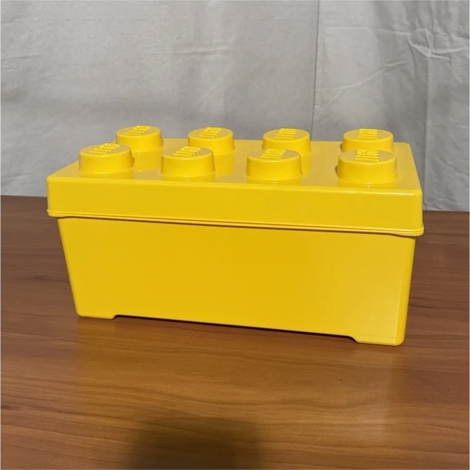 LEGO Stackable Yellow Storage Brick Container 2012 Plastic 900298-100