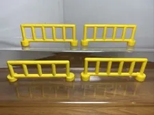 Lego Duplo Yellow Fence Lot of 4