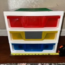 Lego Iris 3 Drawer Storage Unit 1 Sorting Trays 1 Base Plate & 1 Draw Organizer