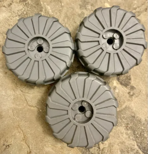 LEGO 2515 Parts Wheel Hard Plastic Large (54mm D. x 30mm) Dark Gray Mars Mission