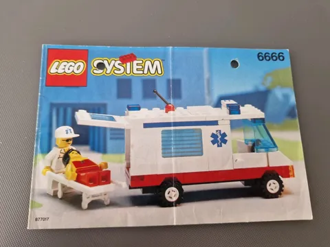 Lego Building Instructions 6666 System Ambulance (Hole) Instruction Only