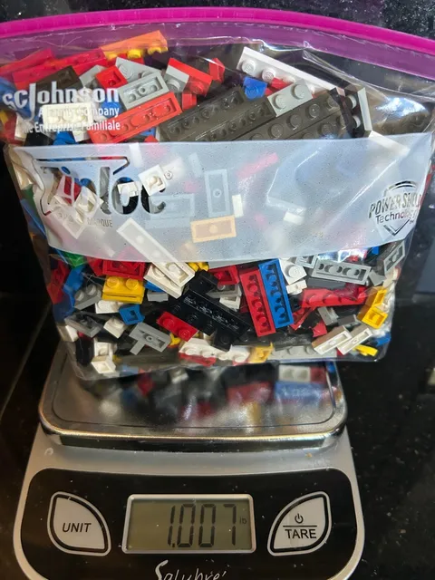 LEGO FLAT BRICKS, VARIETY OF COLORS, LENGTHS, LOT, 1 POUND