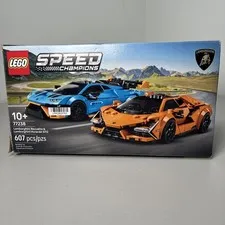 LEGO Speed Champions Lamborghini Revuelto & Huracán STO 77238 Building Kit Used