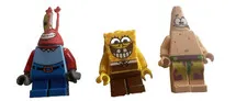 LEGO SpongeBob SquarePants minifigures Patrick Star, Mr. Krabs, SpongeBob lot