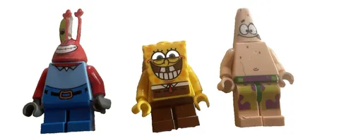 LEGO SpongeBob SquarePants minifigures Patrick Star, Mr. Krabs, SpongeBob lot