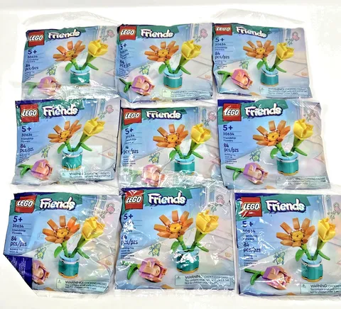 LEGO Friendship Flowers Botanicals Polybags LOT of 9 30634 Daisy, Tulip, Rose