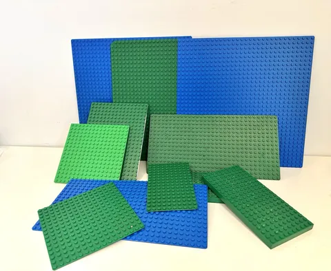LEGO Lot of 11 Green Blue Base Plate Baseplate 32x32 32 x 32  10" x 10" Assort