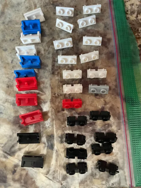 LEGO Part 3938 (2pcs) 1x2 Hinge Brick Choose Color