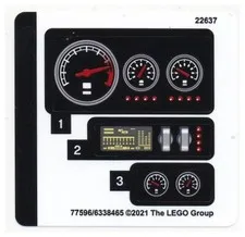 new LEGO Sticker Sheet from The Batman - Batmobile set 42127