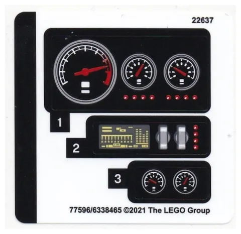 new LEGO Sticker Sheet from The Batman - Batmobile set 42127