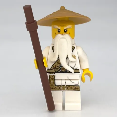 Lego Ninjago Wu Sensei Minifigure Gold Trimmed Outfit njo0180