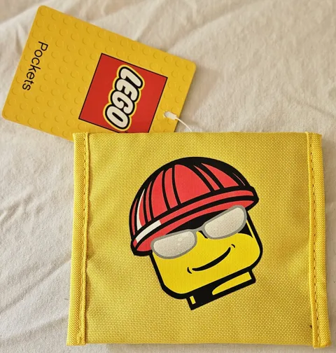 LEGO Small Snack Pouch Yellow Minifigure Wallet Pocket Case NWT