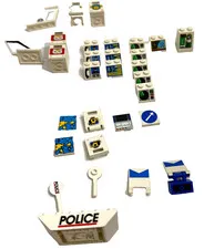 LEGO Vintage Rare Printed Parts Lot - Space Port Town Airport Aquazone Castle