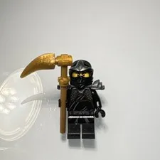 LEGO Ninjago Minifigure njo039 Cole ZX 9444 w/Shoulder Armor & Staff of Quakes