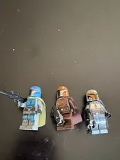 LEGO Star Wars Mandalorian Minifigure Lot 3 w/ Weapons & Capes 