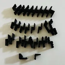 LEGO Parts Lot 2 Black Bracket 5 x 2 x 2 1/3 with 2 Holes #76766 #4732 #11215