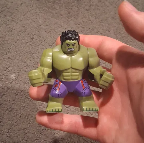 LEGO Hulk Bigfig Minifigure Green with Purple Shorts Plastic