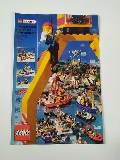 Rare Advertising Flyer Promo Sheet LEGO City City 6541 6542 6352 6396 6376 1991