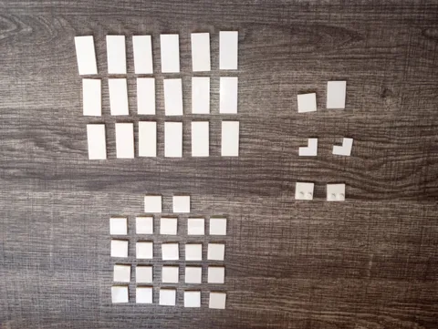 46 pieces White Genuine Lego Assorted 2 x Styles Tiles WYSIWYG IRL 6 diff styles