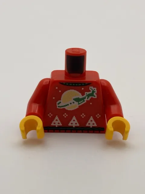 LEGO Christmas Space Sweater Minifigure Torso Red Holiday Reindeer Moon New Figs