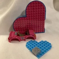 Mega Barbie Car LEGO Heart Box Building Toy Pieces Replacements