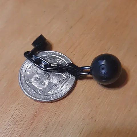 NEW Lego Minifig Black BALL & CHAIN Weapon - Ghost Bride Groom Police Prisoner