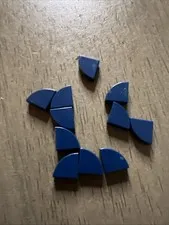 LEGO 25269 Dark Blue Tile Round 1 x 1 Quarter 11 Pieces