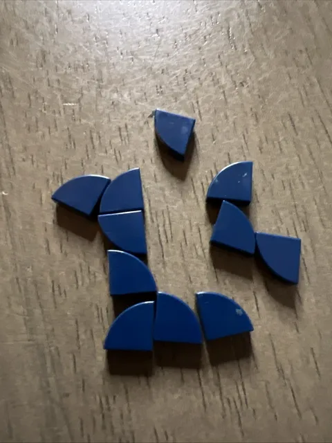 LEGO 25269 Dark Blue Tile Round 1 x 1 Quarter 11 Pieces
