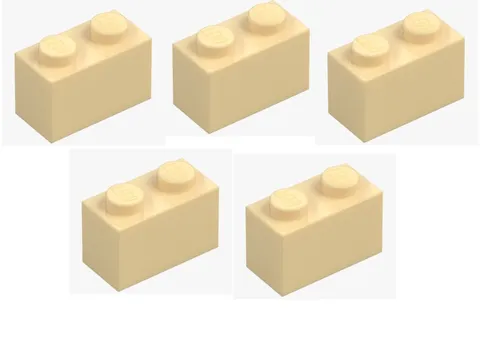 LEGO ® 5x brick 1x2 brick yellow beige 3004 4109995 brick basic basic brick
