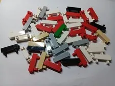 LEGO LOT 46 BRICKS 1X1X3 W/ 2 CLIPS VERTICAL #60583 SHUTTER DOOR HOLDERS MIXED