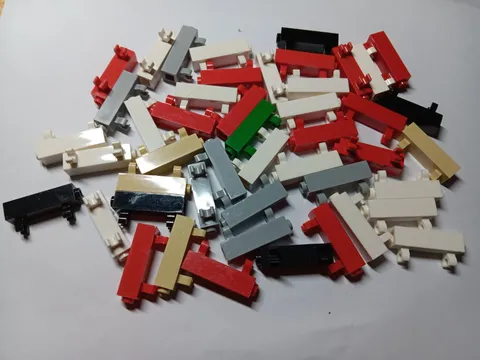 LEGO LOT 46 BRICKS 1X1X3 W/ 2 CLIPS VERTICAL #60583 SHUTTER DOOR HOLDERS MIXED