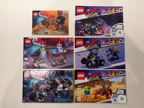 LEGO LEGO Movie 1 & 2 Lot of 6 Instr. Manuals 70817 70818 70819 70826 (2) 70827