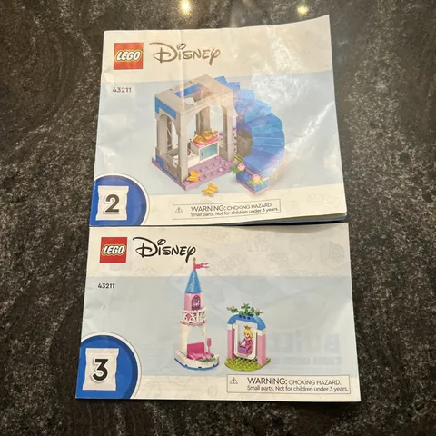 Lego Disney Princess 43211 Instructions MANUALS ONLY  Set of 2 - NO BRICKS
