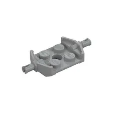 LEGO 40x Light Bluish Gray Plate, Modified 2 x 2 w/Wheels Holder Holder inv.592