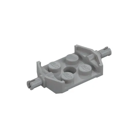LEGO 40x Light Bluish Gray Plate, Modified 2 x 2 w/Wheels Holder Holder inv.592